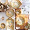 Hecai Flower Rabbit 16-Piece Ceramic Dinnerware Set