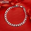 925 Sterling Silver 6mm Sideways Fashion Bracelet Gift Jewelry