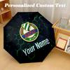8 Rib Auto Folding Umbrella Rapid Wien FC Print Custom Name Text Portable Rain Gear