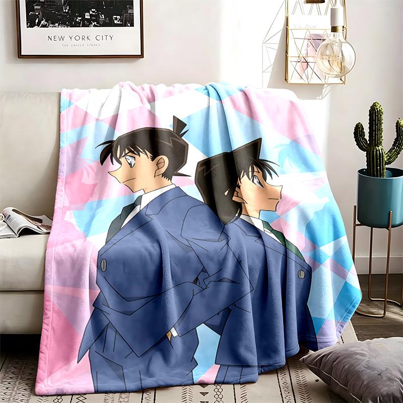 Detektiv Conan Thema Decke Geeignet für das Sofa Camping und Reisen Hergestellt aus weichem Flanellmaterial Ein ideales Geschenk für Anlässe wie Geburtstag