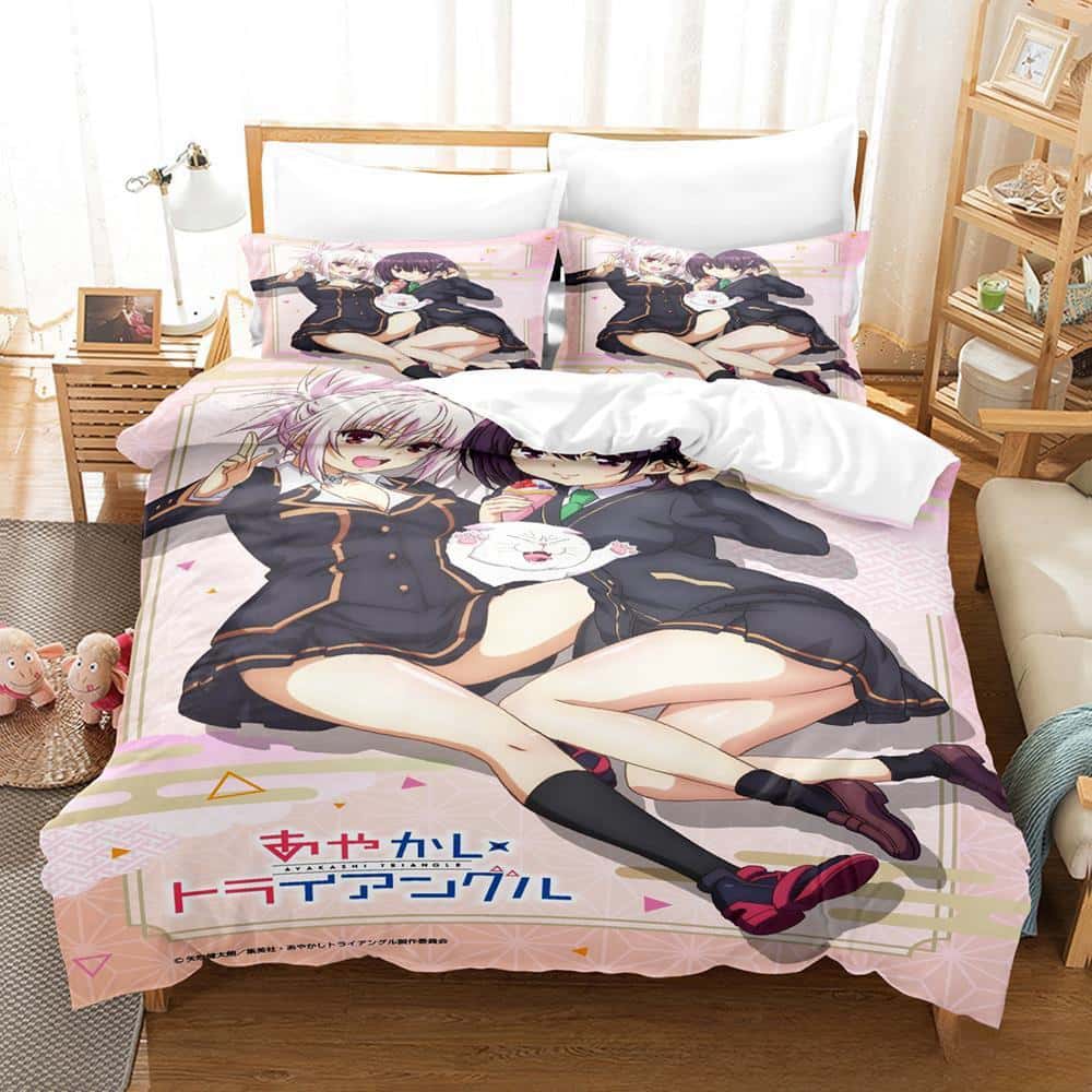 

Модный 3D принт Аниме Аякаси Треугольник Постельное белье Односпальный Полуторный Двуспальный Кинг Сайз Набор для кровати Взрослый Детский Спальня Комплекты пододеяльников EU Twin 135x200cm