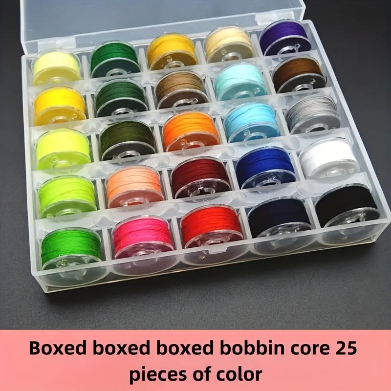 

25/36Pcs Plastic Sewing Machine Bobbins Set with Case & Thread for Household, DIY Embroidery & Clothing | Colorful, Durable