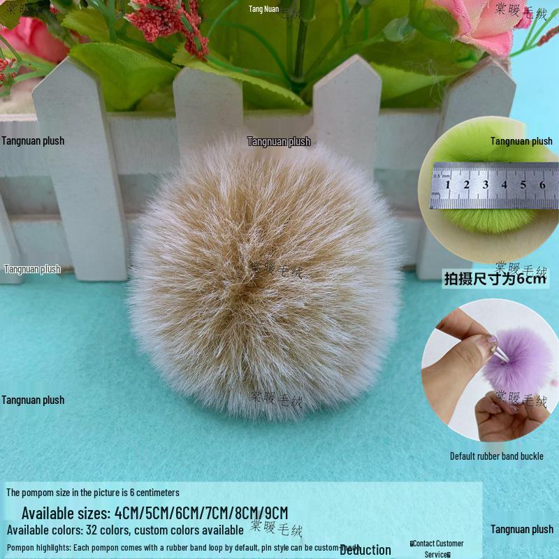 Umělé pompony z králičí kožešiny: 3cm, 4cm, 6cm pro DIY módní doplňky a dekorace