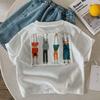 2026 Summer Children's Cartoon Applique T-shirt – Short Sleeve, Loose Fit, Breathable