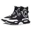 Li Ning Reburn Vintage Basketball Shoes Unisex High top Black/White AGBN052-3