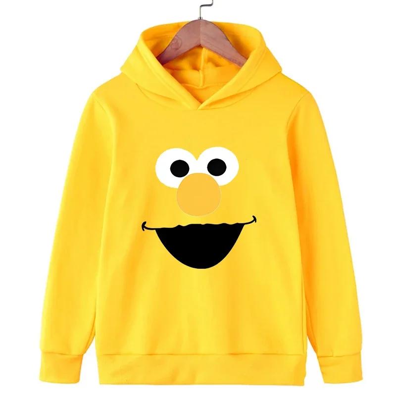 Spring and Autumn Cartoon Print Children's Hooded Hoodie Top New Casual Fashion Kid Sweatshirt Coat Hooded Pullover