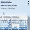 Blue & White Porcelain Wired Gaming Keyboard - 104-Key Mechanical with Blue Switches, Silent Typing, Cute Design for Girls & Office Use