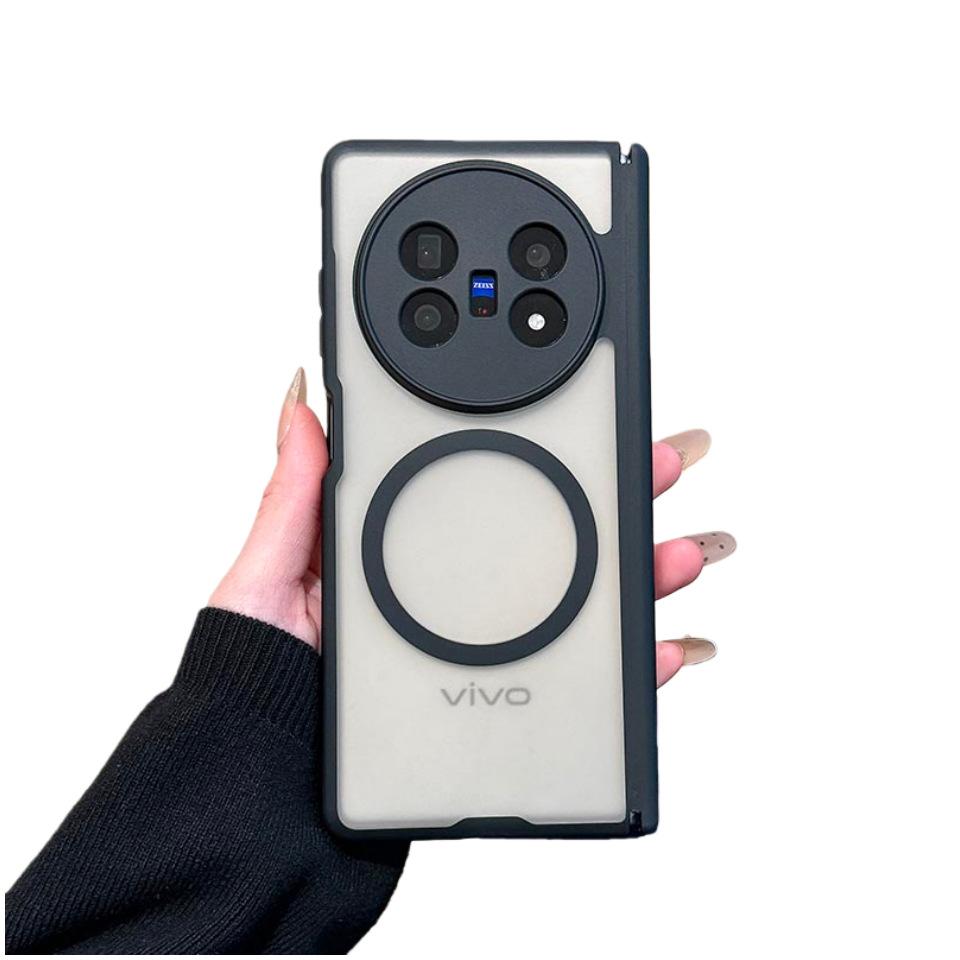 Applicable to vivoXfold1 mobile phone case Magnetic charging XFOLD1 skin matte double central axis anti-drop  back case