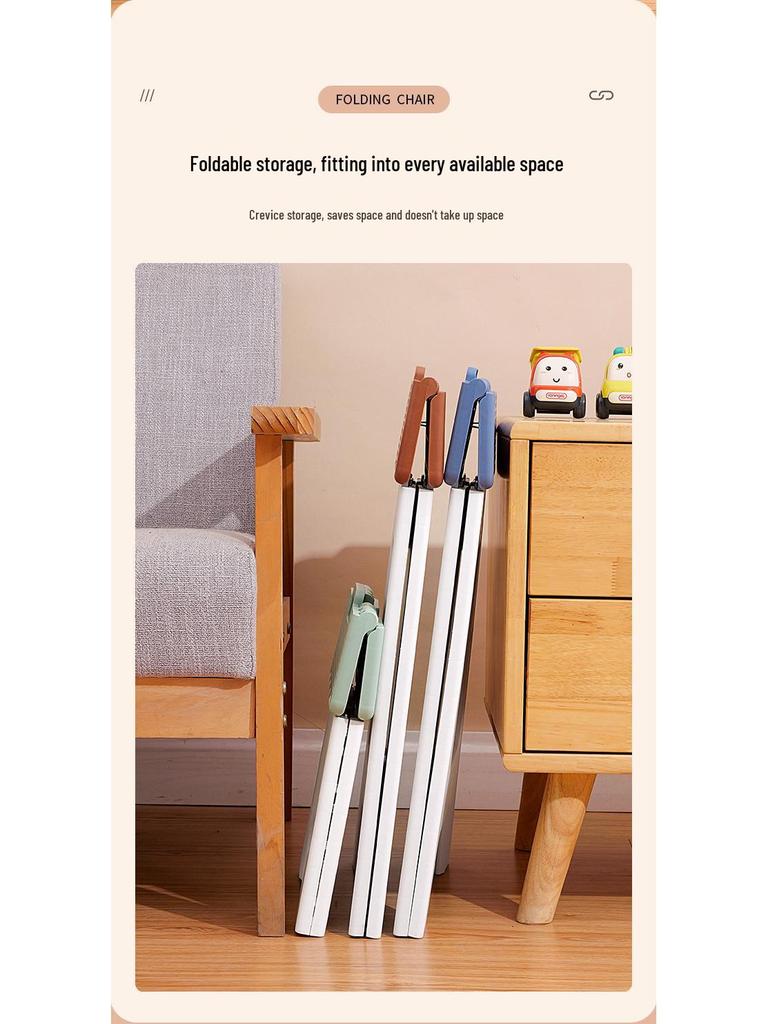 Portable Thickened Plastic Folding Stool for Home, Dining, and Outdoor Use