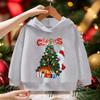 Children's Red Santa Claus Pattern Printed Hoodie for Girls Comfortable Outdoor Autumn/Winter Fashion Long Sleeve Hoodie