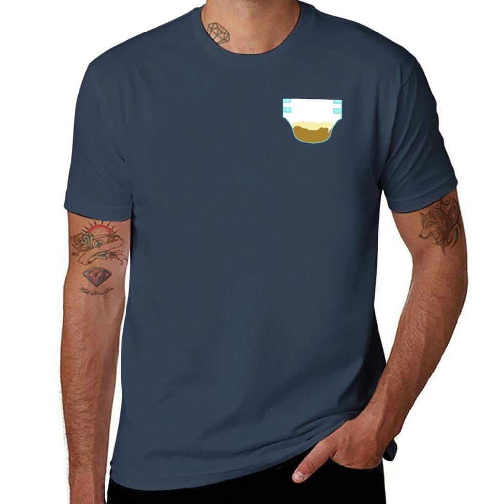 Wet Messy Diaper Logo Tshirt Industrial Work Tee Shirt