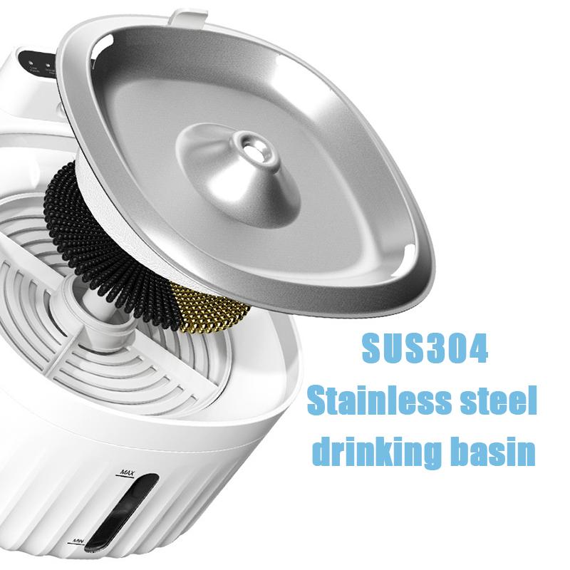 Cat Water Fountain Motion Sensor Automatic Pet Water Dispenser Drinker Stainless Steel USB Charging Water Dispenser Accessories