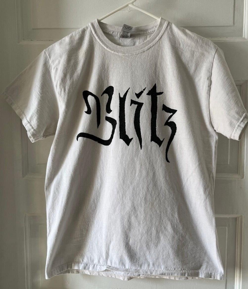 Vintage BLITZ Band WHite Shirt Unisex Concert TU378 XXXL