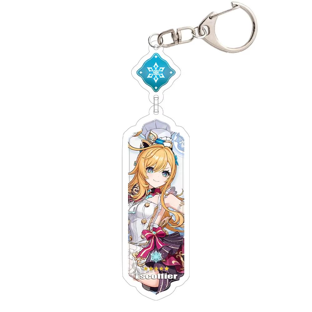 Portachiavi Anime Linnea Flins Durin Mualani Furina Arlecchino Accessori Portachiavi Genshin Impact Ciondolo Carino per Borsa Portachiavi Regalo
