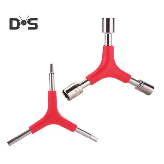 Chiave a bussola a Y a 3 vie Acciaio Chiave esagonale triangolare Strumento per riparazione bici 4/5/6 mm Chiave esagonale interna tipo Y per manutenzione ciclismo bicicletta