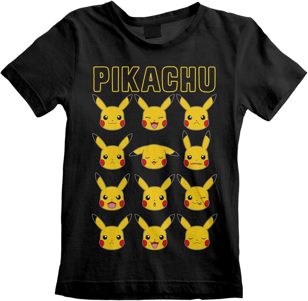 Pokemon Childrens_Kids Pikachu T-Shirt (12-13 Years) (Black)