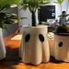 Unique Halloween Gift Idea Halloween Ghost Flower Pot Halloween Ghost Bucket Vase Candy Bowl Fern Display Stand Decor for Ghost