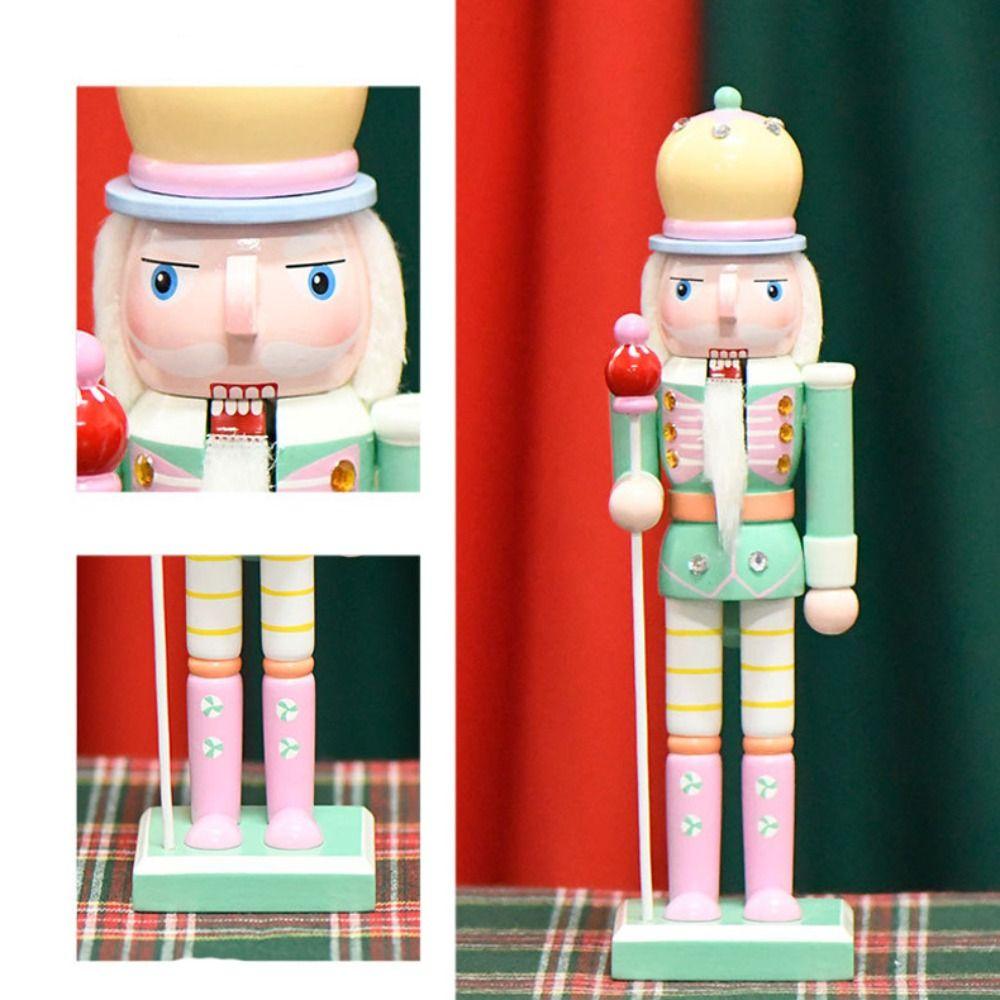 Macaron Color Nutcracker Puppet 10 Inch Nutcracker Statues Doll Nutcrackers Soldier Ornament  Gift