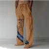 Men's 3D Feather Pattern Printed Baggy Casual Trousers,  Elastic Drawstring Waist with Pockets, for Spring Summer Home Outdoor Vacation