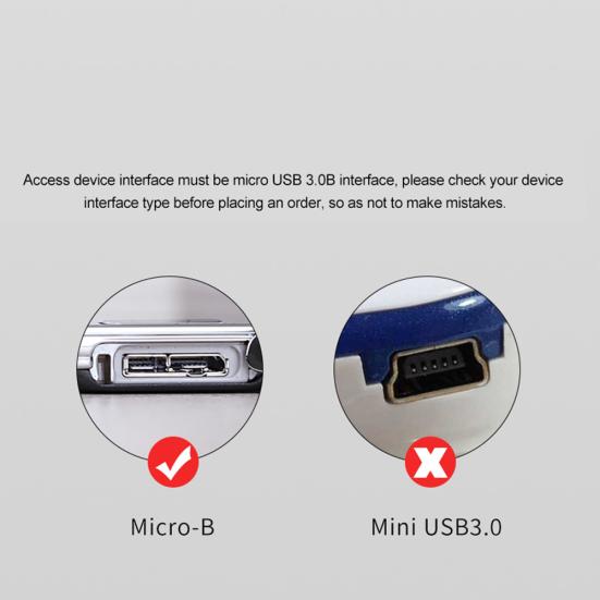 Datový synchronizační kabel USB 3.0 A samec na Micro B samec pro mobilní pevný disk SSD