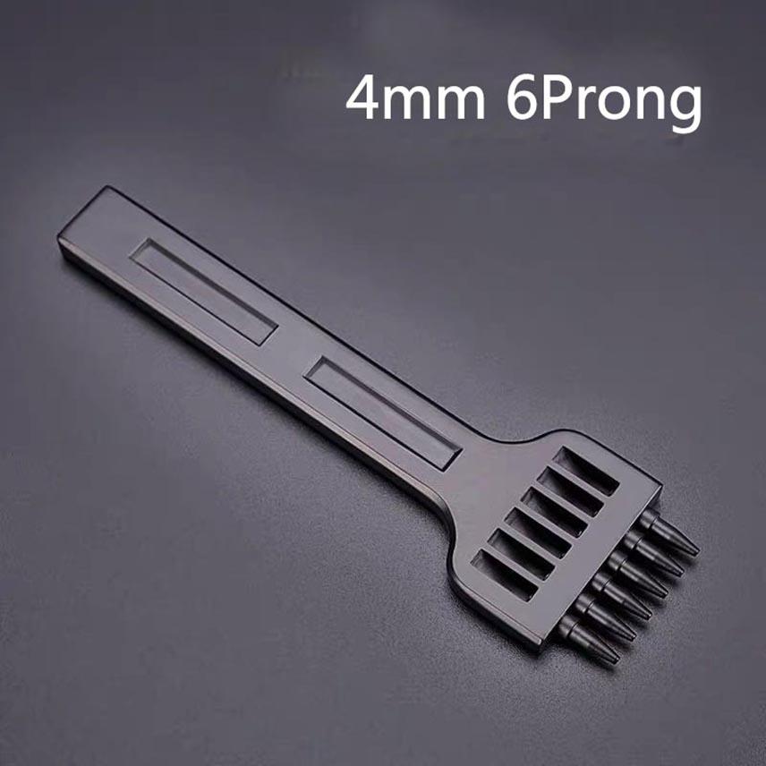 2 4 6 Zinken Lochzange Legierter Stahl Handgefertigte Lederwerkzeuge Lederschneidstanzform Gürtelknopfinstallation Hautschneider