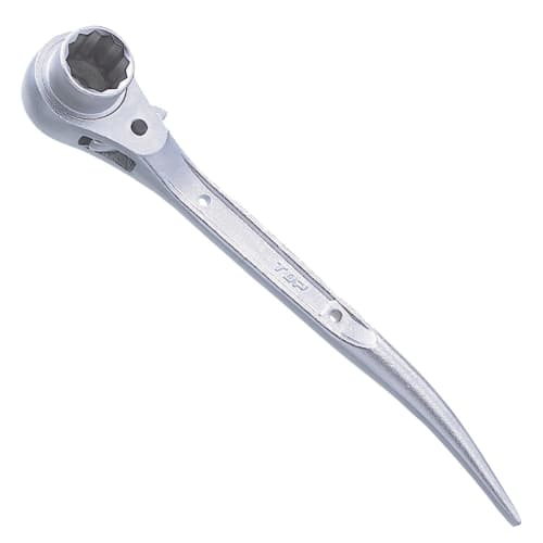 Top Kogyo (TOP) Reverse Curved Short Ratchet Wrench, 17x19mm, Curved, for Scaffolding, Housing, and Construction, RM-17x19S, Made in Tsubame-Sanjo, Ja