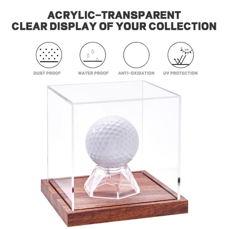 Acrylic Clear Baseball Holder Golf Tennis Billiard Display Storage Box for Cherished Keepsakes