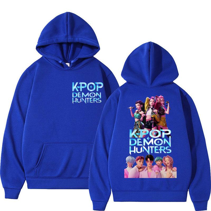 KPop Anime Demon Hunters Rumi Mira Zoey Saja Boys Hoodies Men Women Fashion Oversized Sweatshirt Fleece Warm Casual Long Sleeve