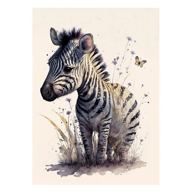 Watercolor Baby Animals Cute Warmth Prints Poster Canvas Painting Modern Wall Art Pictures Living Room Bedroom Home Decoration
