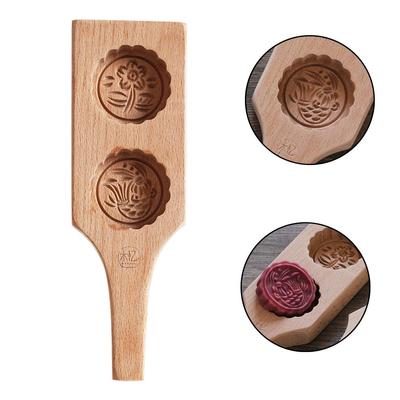 Ay Kek Kalıbı Kurabiye Kalıbı Mooncake Dekorasyon Kalıp Ahşap Oyma Çiçek Kalıp