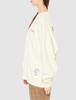 Milkfed STENCIL LOGO WIDE SWEAT OFF ONE SIZE Women's TOP, WHITE,