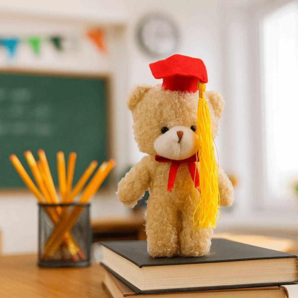 Cute Graduation Bear Doll 14cm Dr Bear Doll Cartoon Bear Pendant  Graduate Gifts