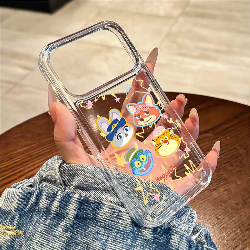 Premium Zootopia Transparent Case for iPhone 17 Pro Max iPhone 13 Pro