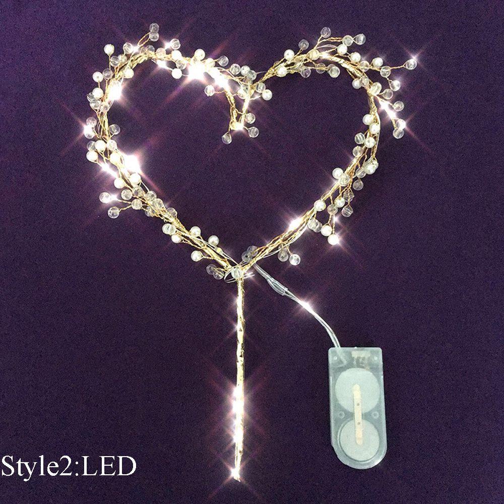 LED Event Supplies Cupcakes Pearl Cake Toppers Party Decoration Happy Birthday Cake Decorating Tool
