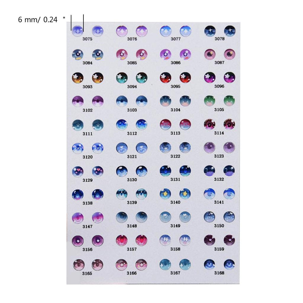 Round BJD Doll Eyes Handmade Doll Eyes Cute Doll Eyes Accessories Colorful Clay Eyes Gift for DIY Craft Lovers