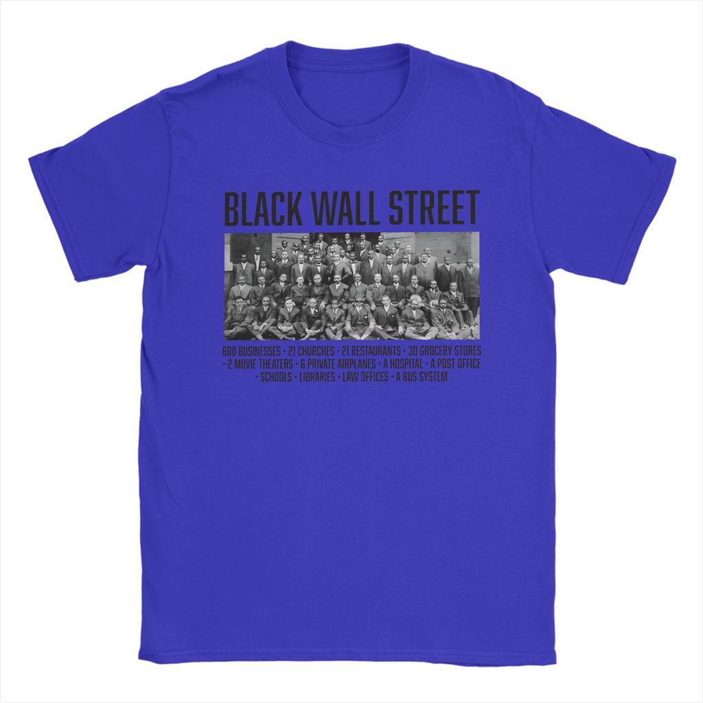 Black Wall Street Facts Black History TShirt Beach Cotton TShirts For Adult Casual Tshirt ShortSleeved Y2K Retro Tees