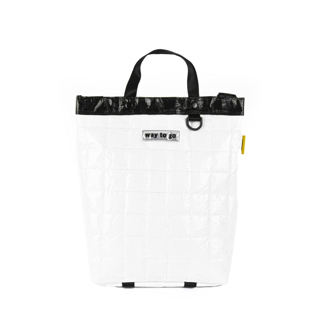 Jerrybag Tarpaulin Quilted Tote Bag White