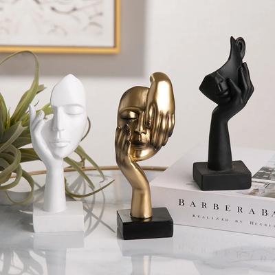 Noordse Hars Abstract Beeld Desktop Ornamenten Sculptuur Figuurtjes Gezicht Karakter Licht Luxe Kunsthandwerk Kantoor Huis Decor
