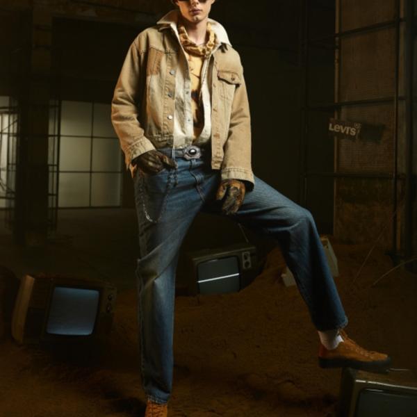 Levis Denim Wanderer Series FW24 Plaid Color Block Flannel Lined Long Sleeve Shirt Men Shirts Beige 0029Z-0000