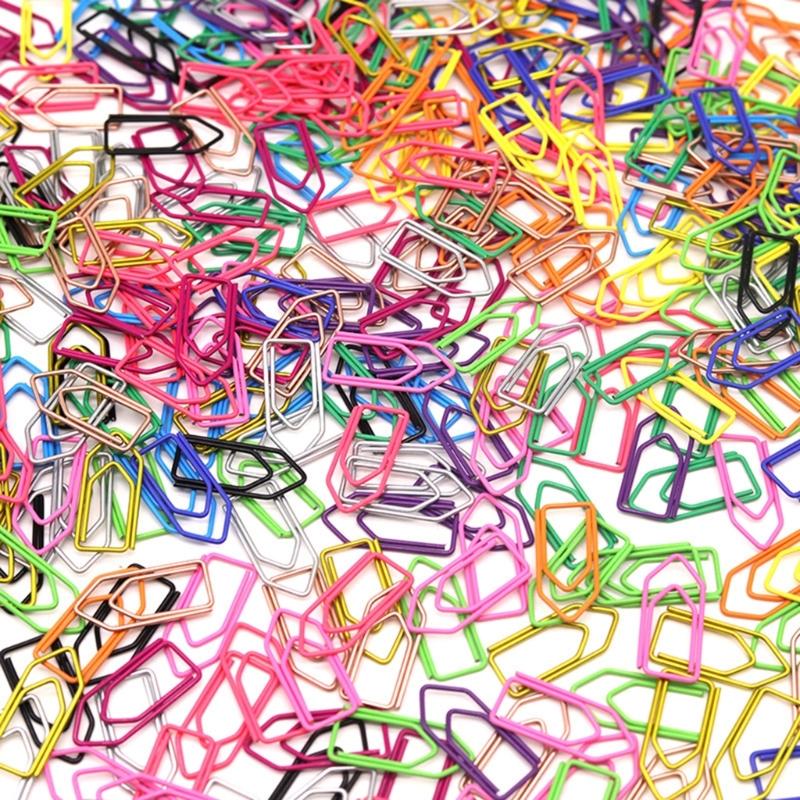 Metal Crayon Paper Clips in Assorted Colors Ideal for Bookmarking and Organizing Office Documents Durabiity