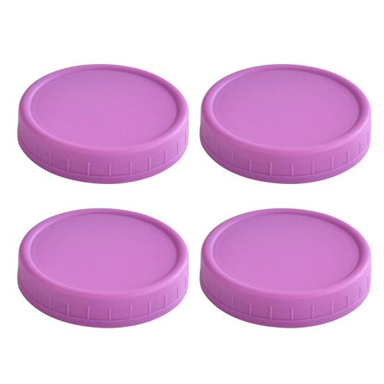 4Pcs 70/86MM Wide Mouth Mason Jar Lid Reusable Leak Proof Canning Cover Dishwasher Safe Food Grade Jar Sealing Lid Top Cap