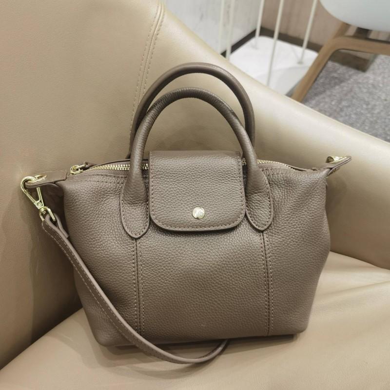 Leather Bag Classic Portable Cross-slung Dumplings Baotou Layer Cowhide Fashion Tote Women