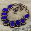 Lapis Lazuli Necklace Electroformed Copper Necklace Adjustable Chain Necklace Handmade Gemstone Necklace Decent Copper Jewelry Gifts For Mom