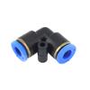 2Pcs L Shaped Elbow Plastic Pneumatic Quick Connector Two-way Quick Fitting Air Tube Tool 6mm-16mm