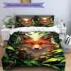 3pcs Fox Print Duvet Cover Set - Machine Washable, Includes 1 Cover and 2 Pillowcases, No Core Included Yy251013001