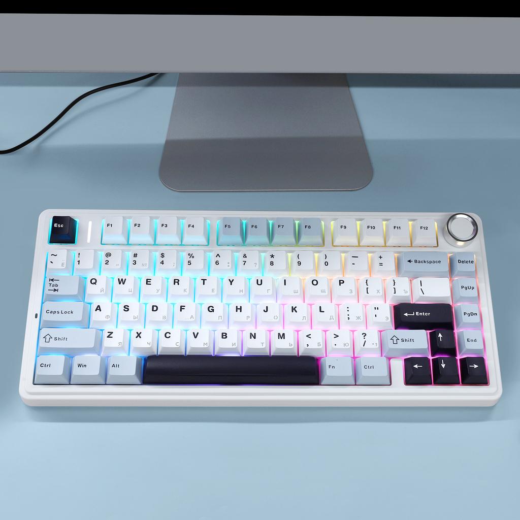 Russian Mechanical Gaming Keyboard Hot Swappable Mini Office Keyboard 4000mAh Wireless Mechanical Keyboard for Windows Laptop PC