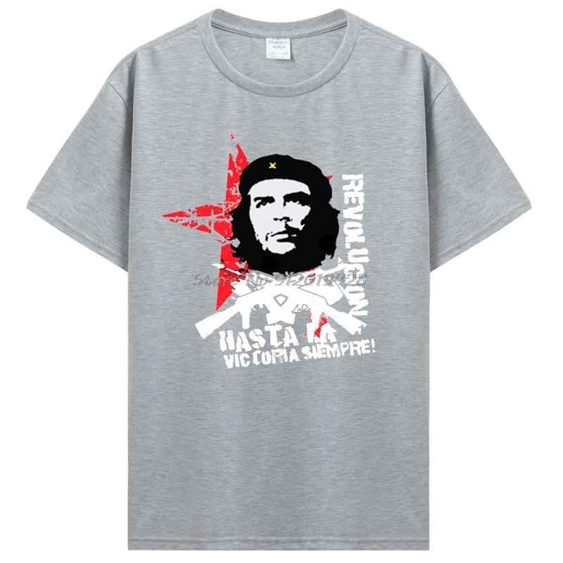 GUOYAN TOP Heren Che Guevara T-shirt Hombre O-Hals Korte Mouwen Tops Zomer Casual Oversized T-shirts Unisex T-shirt Katoen Herenkleding 2XL