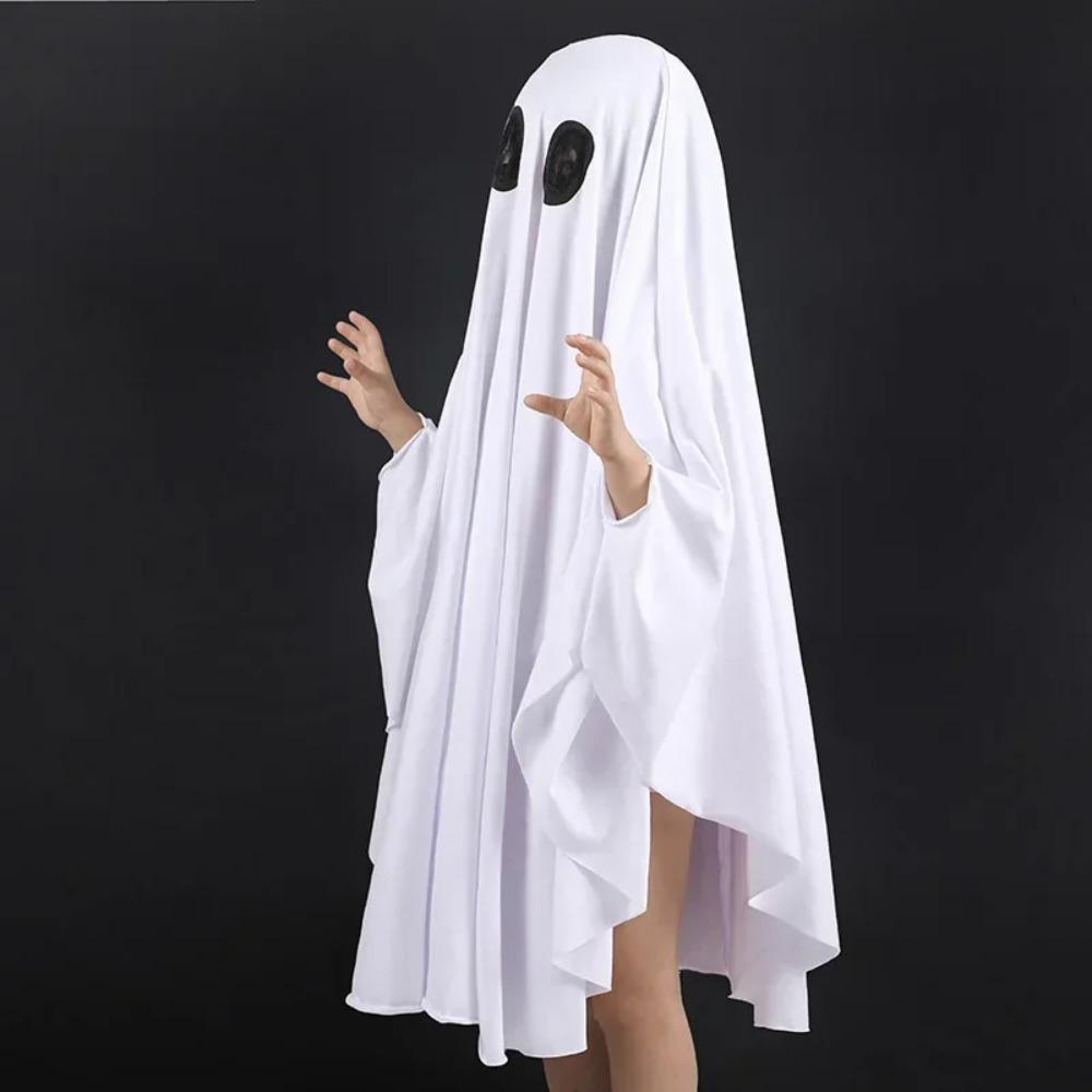 Boo Ghost Halloween Ghost Cloak Unisex Fancy Dress Scary Halloween Ghost Costume  Boys Girls