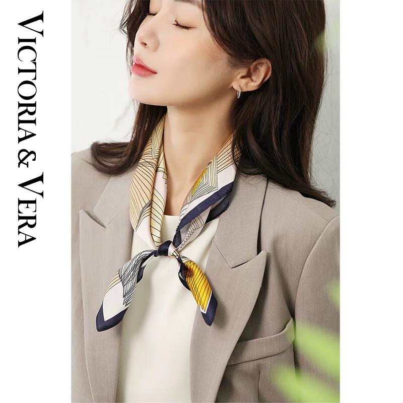 VICTORIA&VERA Mulberry Silk Small Square Scarf