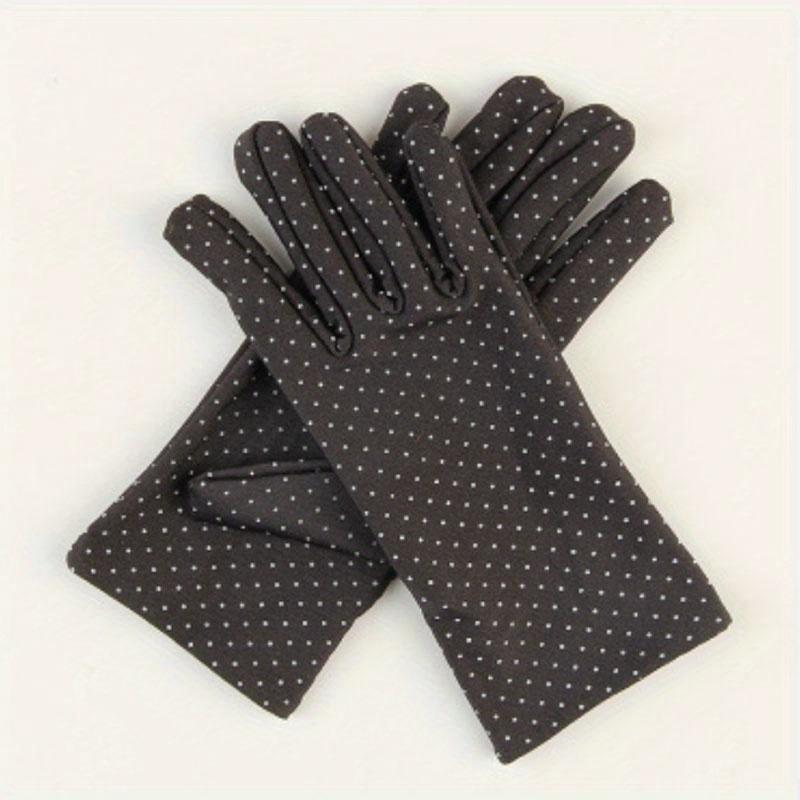 

2Pairs Summer Drive Women Sun Protection Wrist Gloves Mittens Dot Elastic Lady Girl Women s Gloves